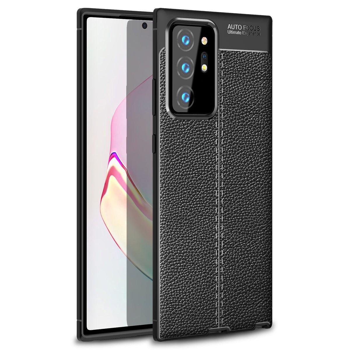 Galaxy Note 20 Ultra Leather Texture Case [Black]