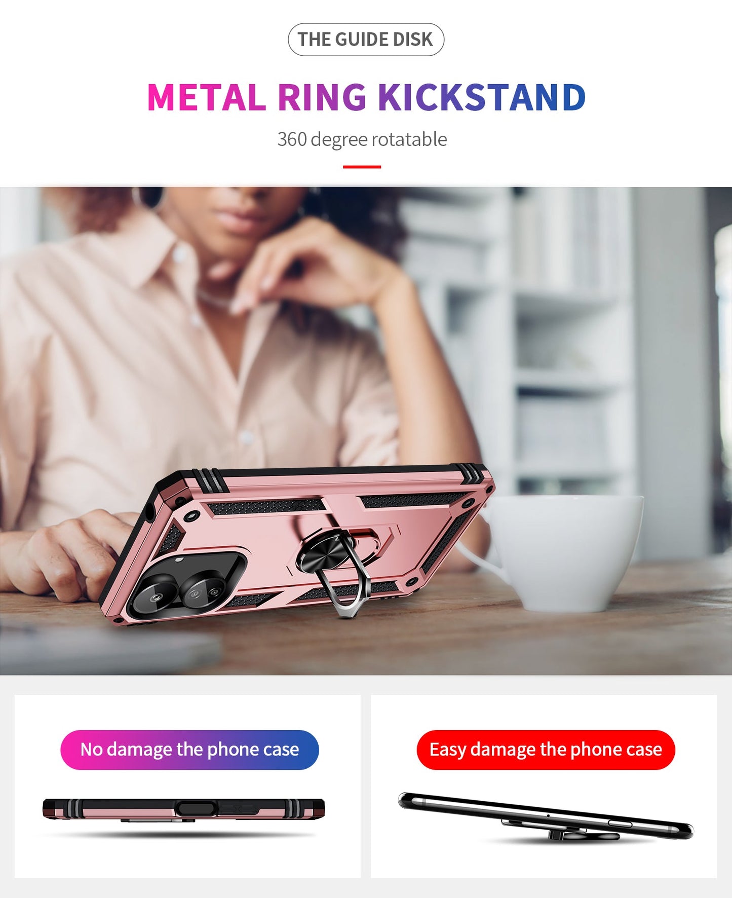 Xiaomi Poco C65 Military Armour Case [Rosegold]