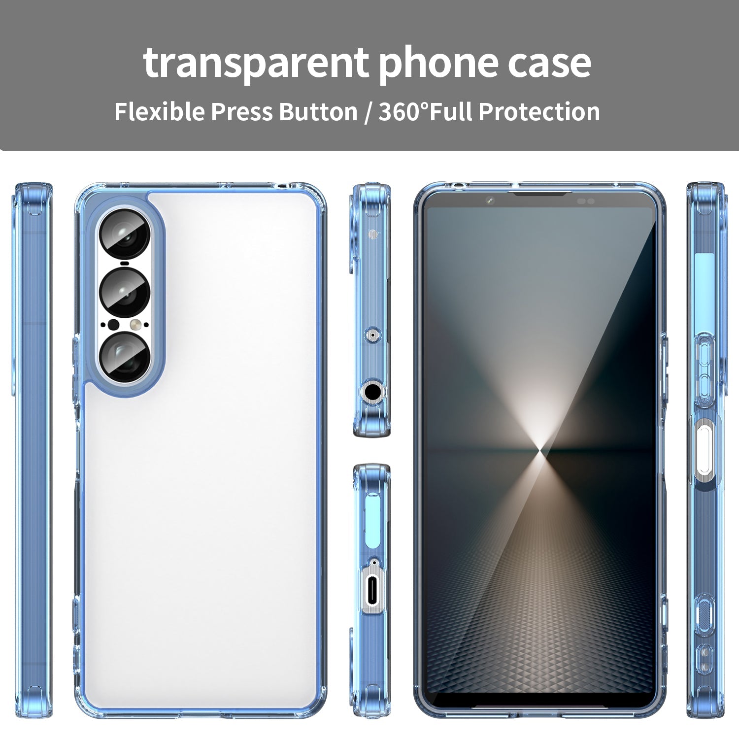Sony Xperia 1 Vii Soft Gel Case [Clear Blue]