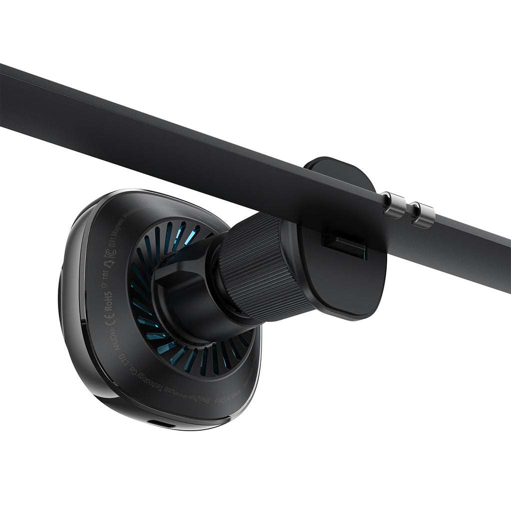 Acefast 15W Magnetic Wireless Charging Air Vent Phone Holder w/ Ring Light, Cooling Vents (D31)