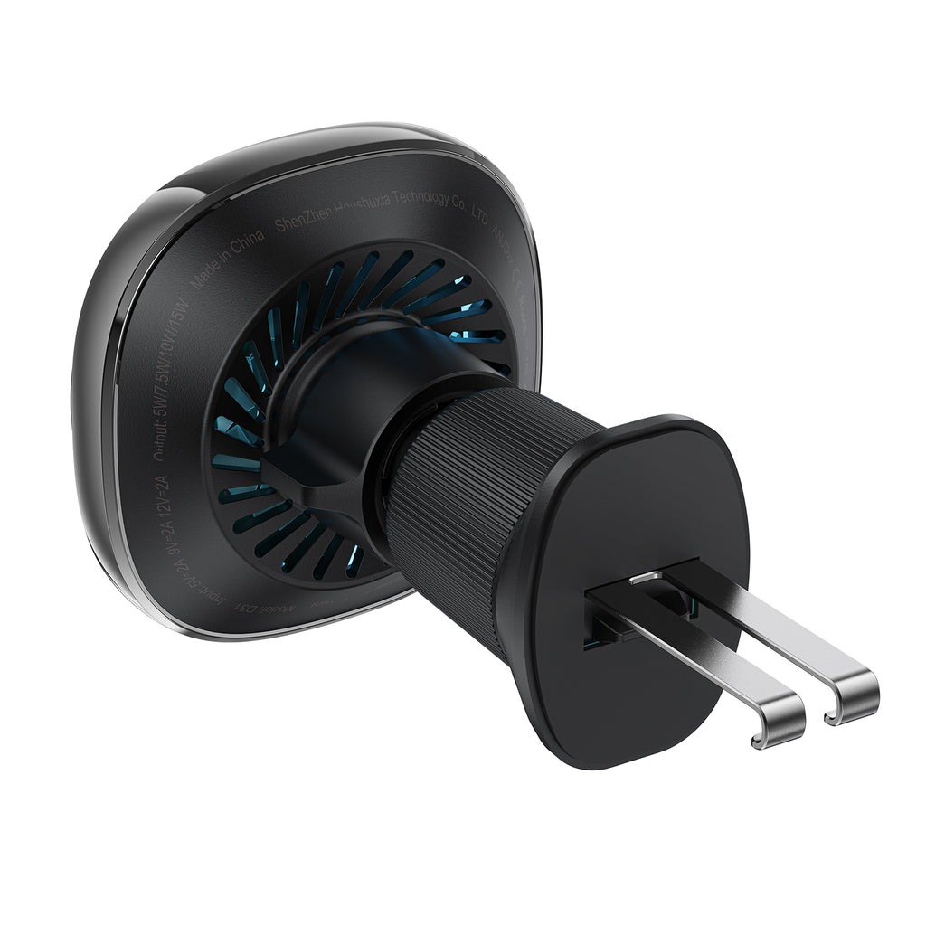 Acefast 15W Magnetic Wireless Charging Air Vent Phone Holder w/ Ring Light, Cooling Vents (D31)
