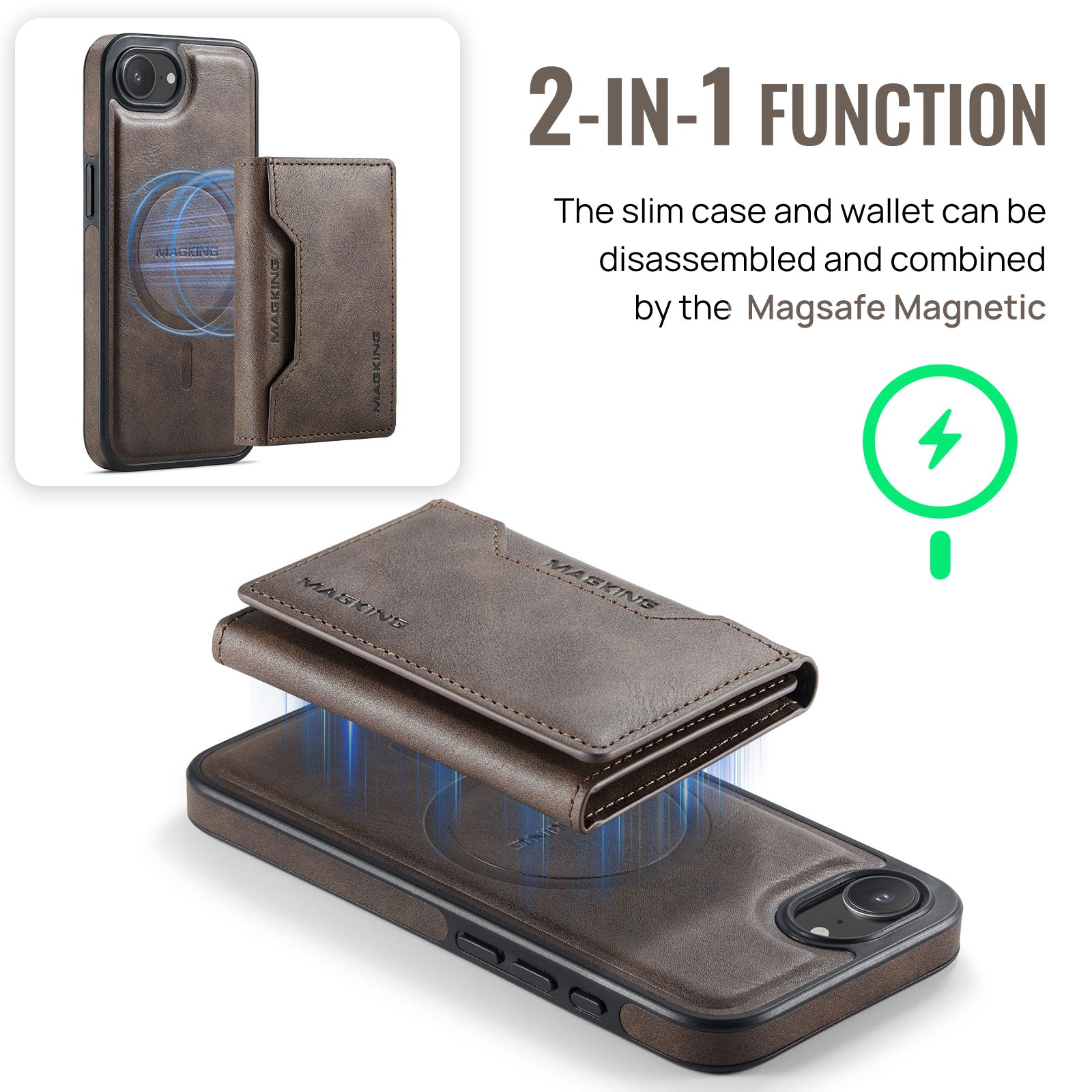 Iphone 16E Magsafe Wallet [Coffee]
