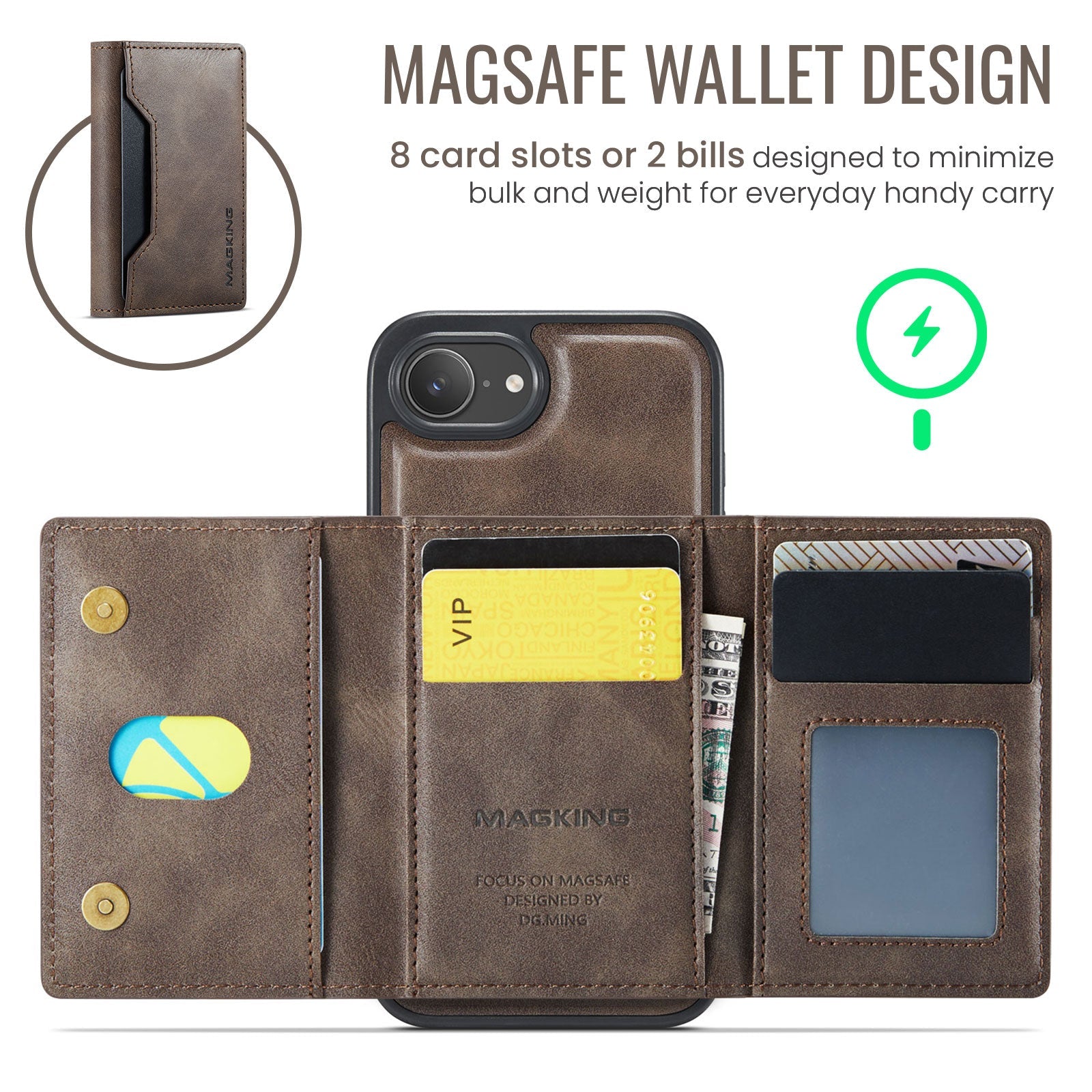 Iphone 16E Magsafe Wallet [Coffee]