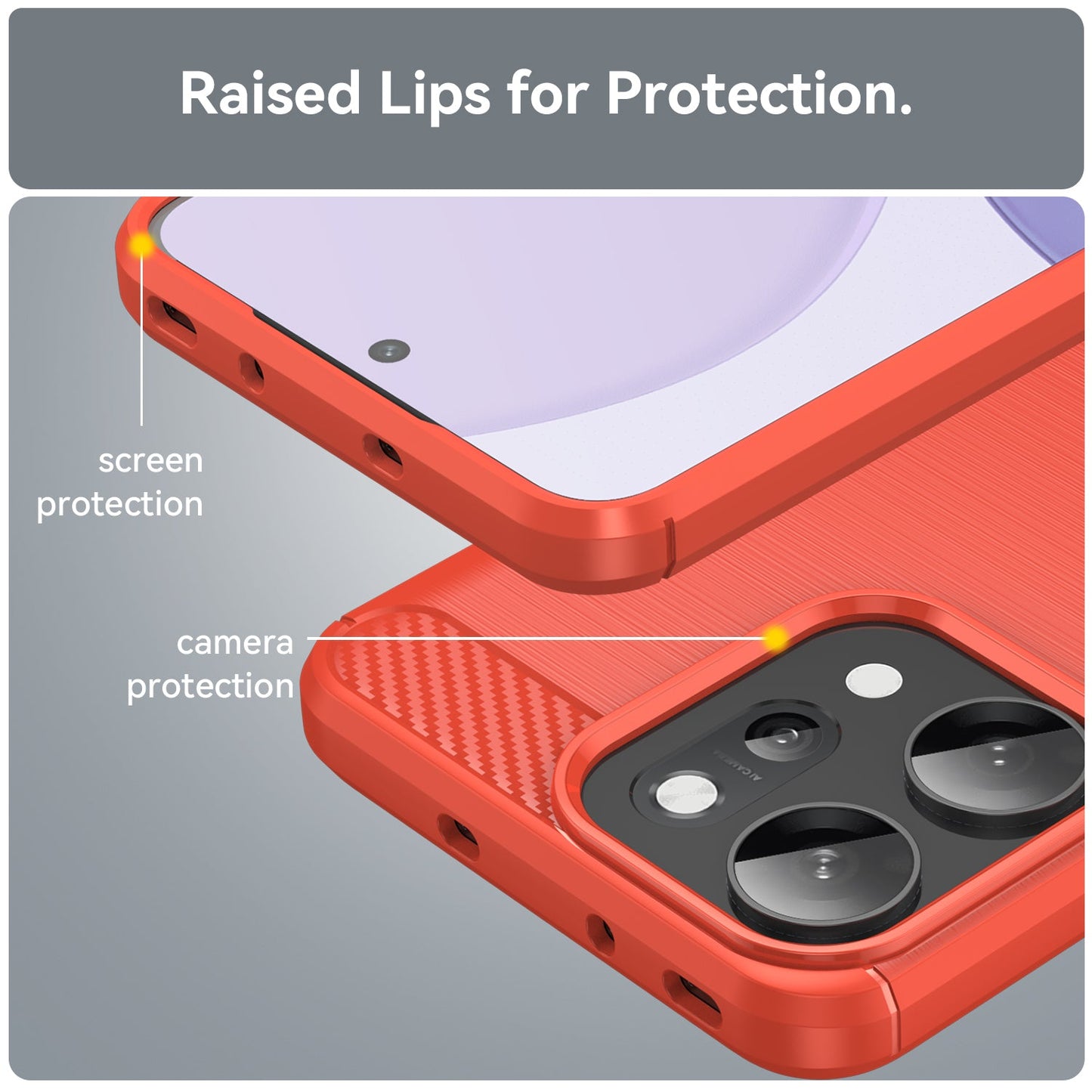 Oppo Reno 14 Pro 5g Carbon Fibre Case [Red]