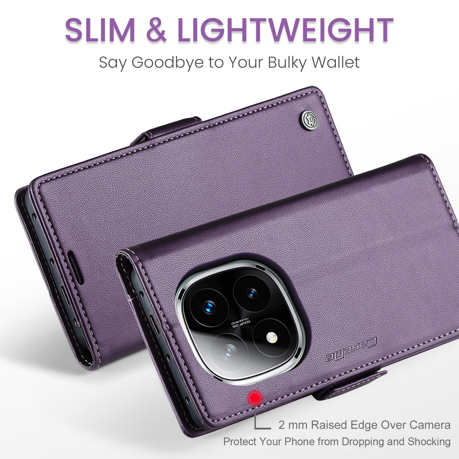 Xiaomi Redmi Note 14 Pro Plus 5G Pu Wallet Case [Purple]