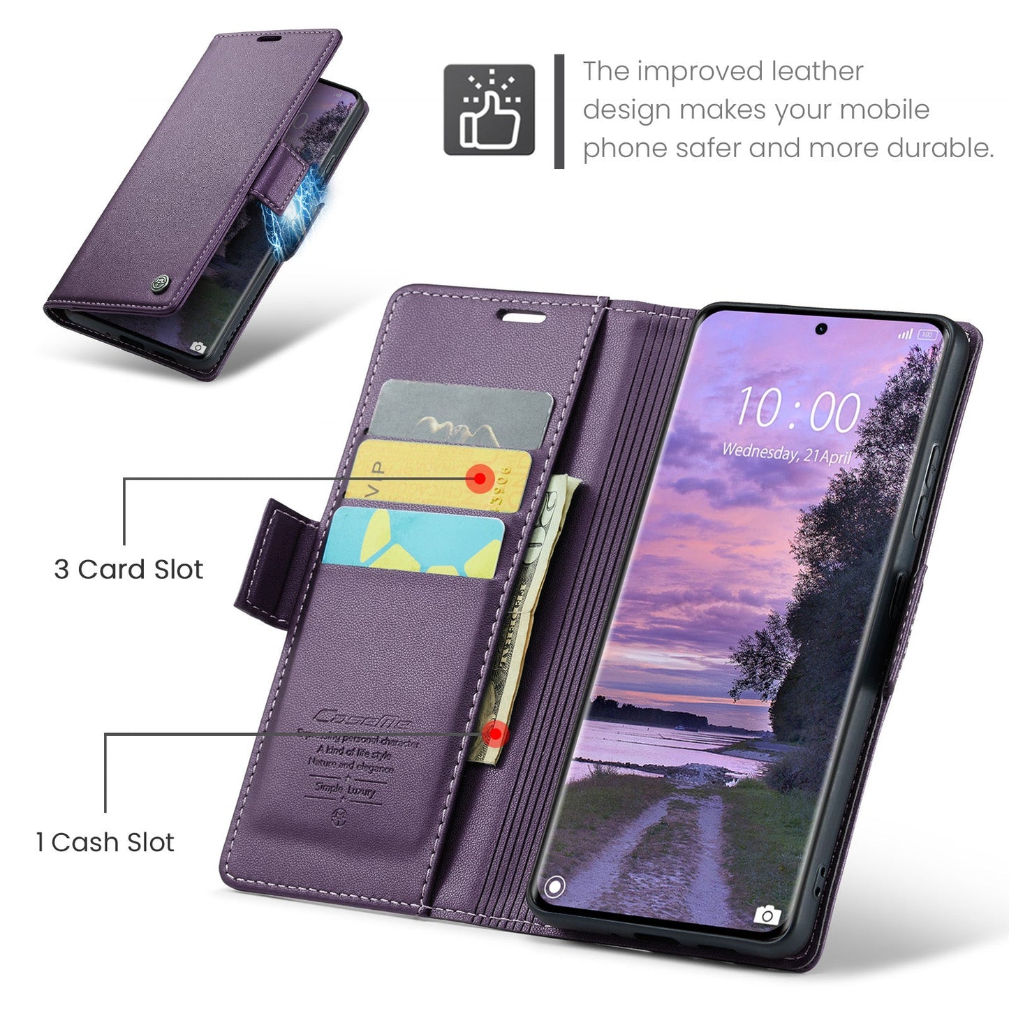 Xiaomi Redmi Note 14 Pro Plus 5G Pu Wallet Case [Purple]