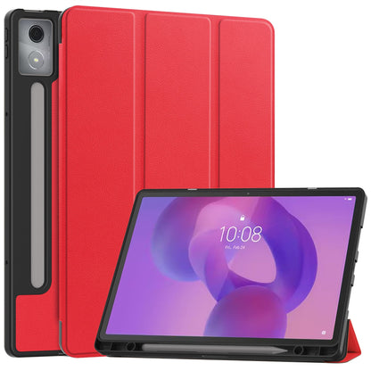 Lenovo Idea Tab Pro 12.7" Tb373 Tri-fold Pen Holder Case [Red]