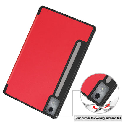 Lenovo Idea Tab Pro 12.7" Tb373 Tri-fold Pen Holder Case [Red]