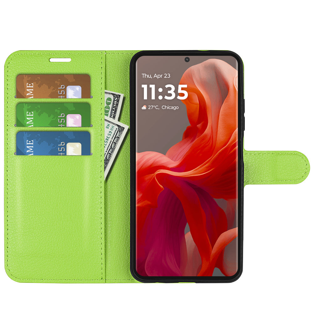 Moto G85 Pu Wallet Case [Green]
