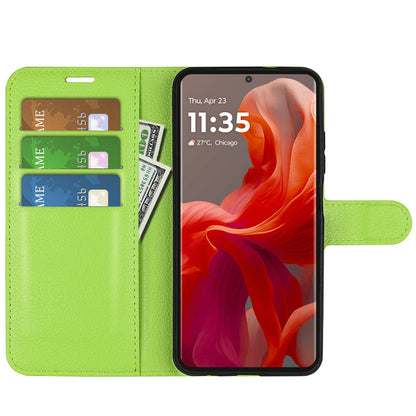 Moto G85 Pu Wallet Case [Green]