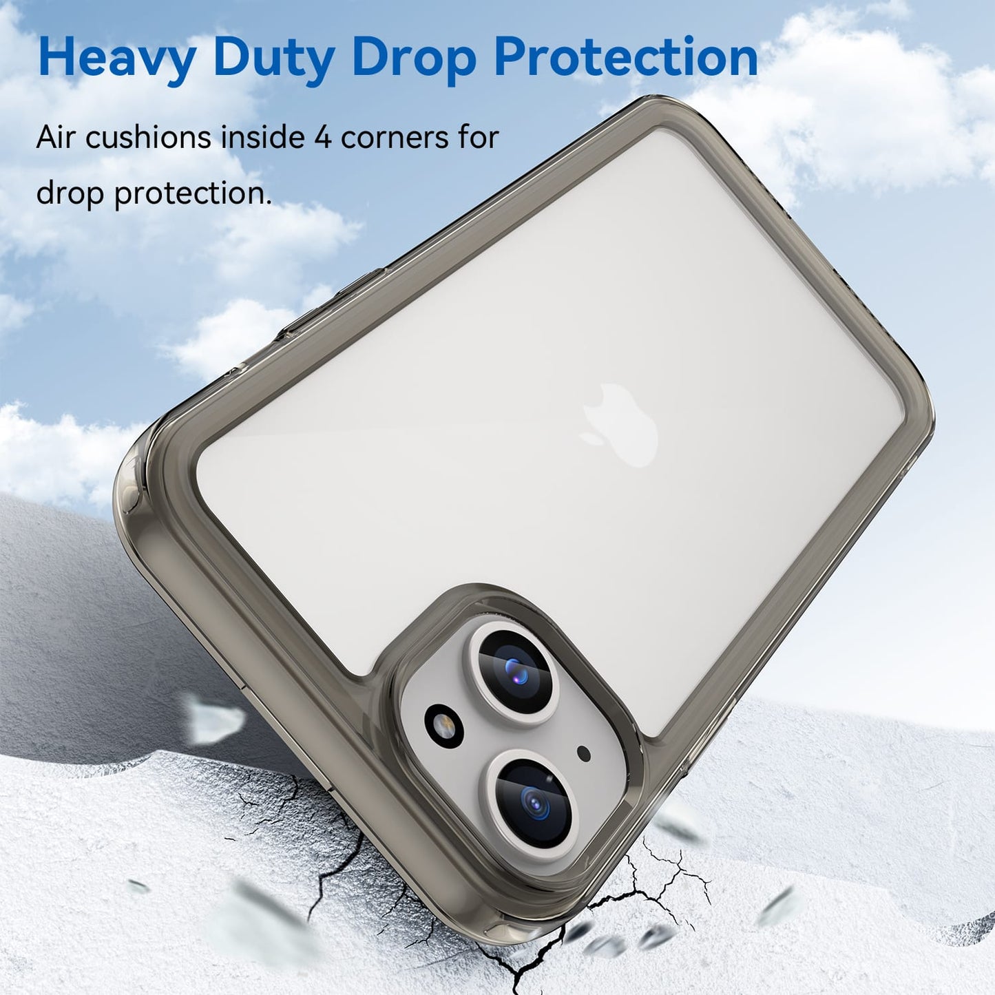 Iphone 15 Plus Soft Gel Case [Clear Grey]