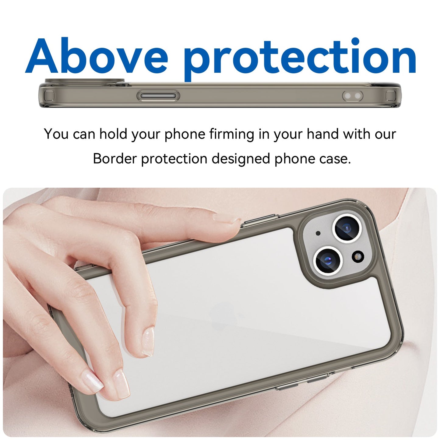 Iphone 15 Plus Soft Gel Case [Clear Grey]