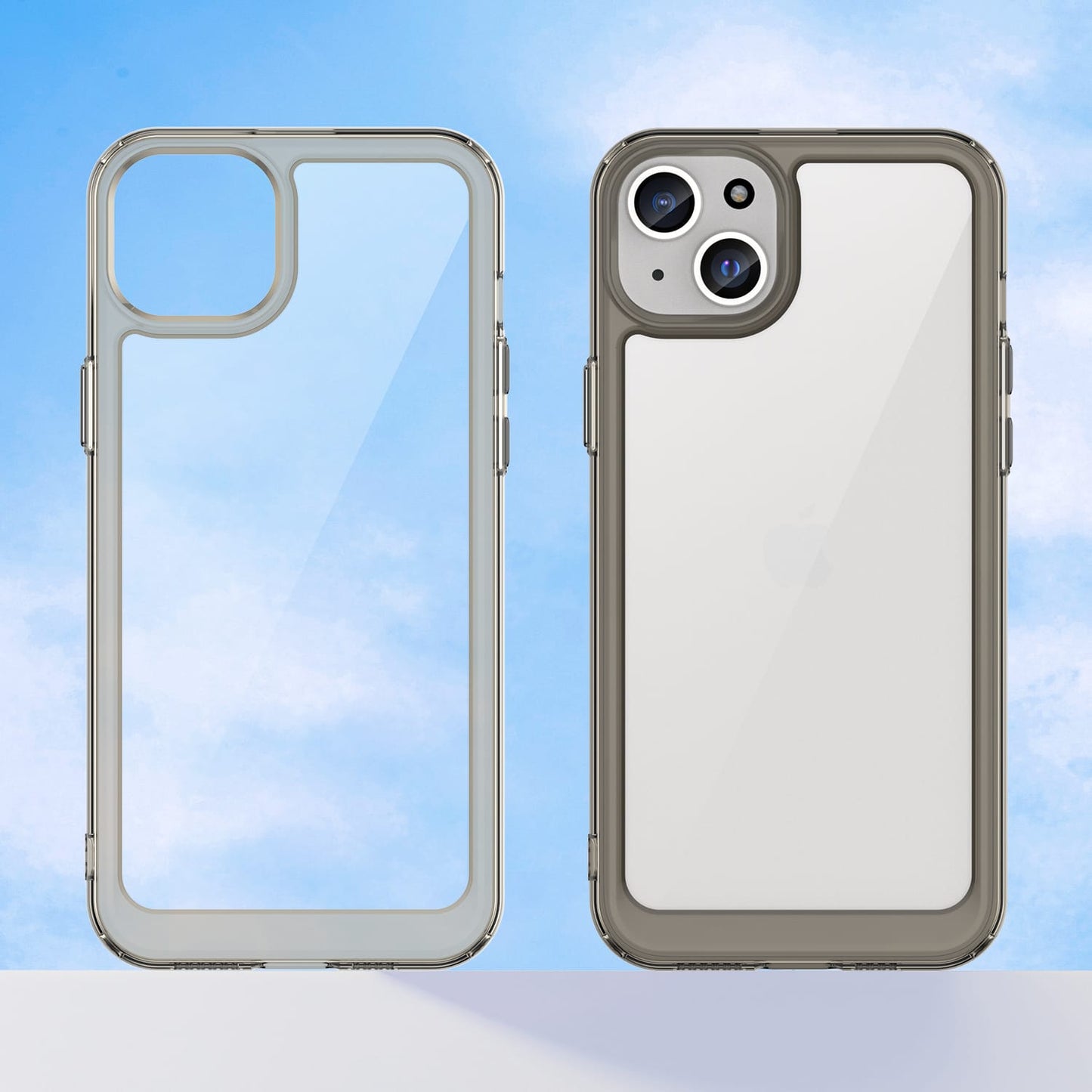 Iphone 15 Plus Soft Gel Case [Clear Grey]