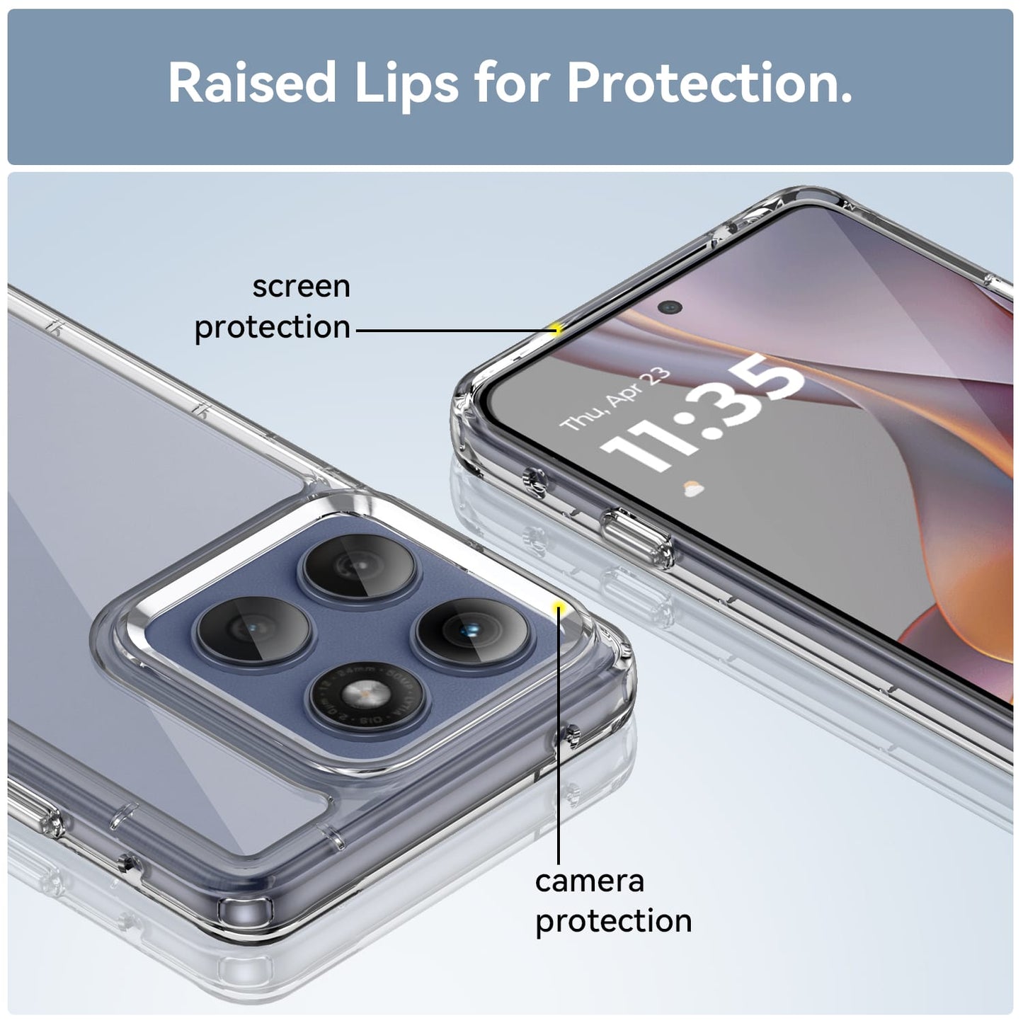 Moto Edge 60 Pro Soft Gel Case [Clear]