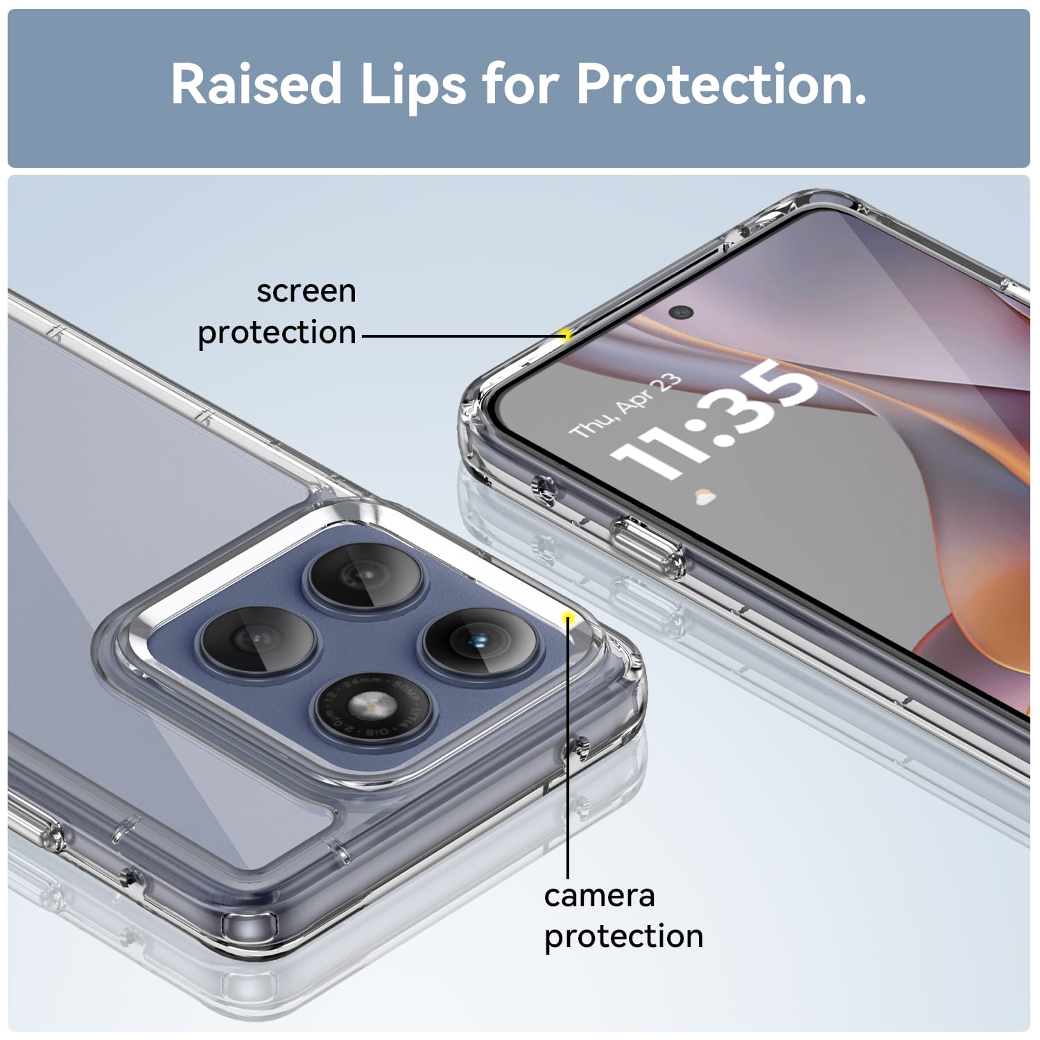 Moto Edge 60 Pro Soft Gel Case [Clear]
