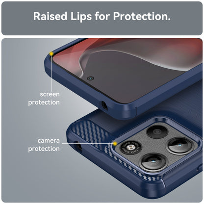 Moto G15 Carbon Fibre Case [Navy]