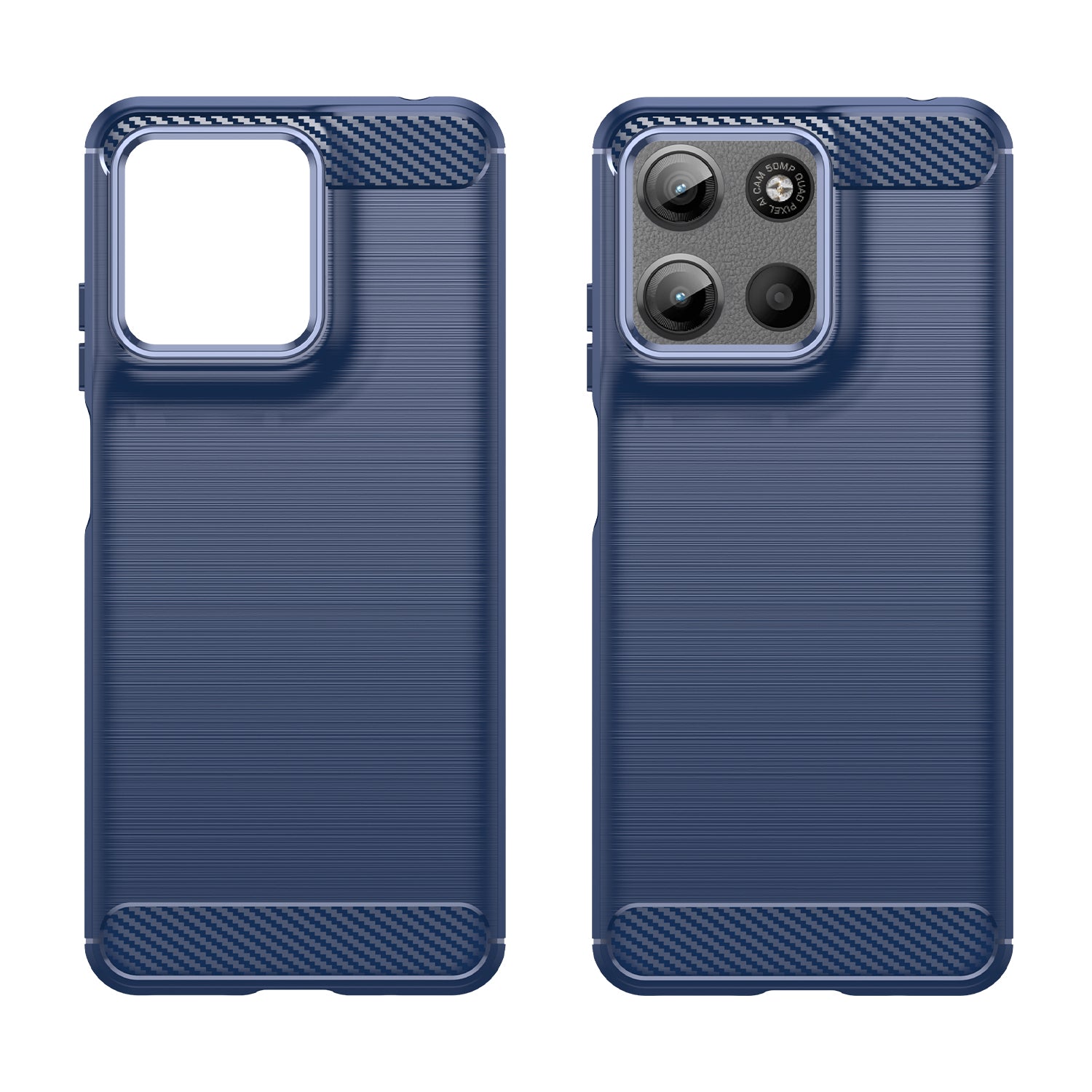 Moto G15 Carbon Fibre Case [Navy]
