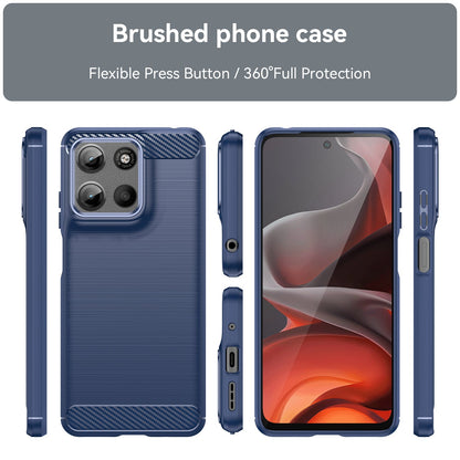 Moto G15 Carbon Fibre Case [Navy]