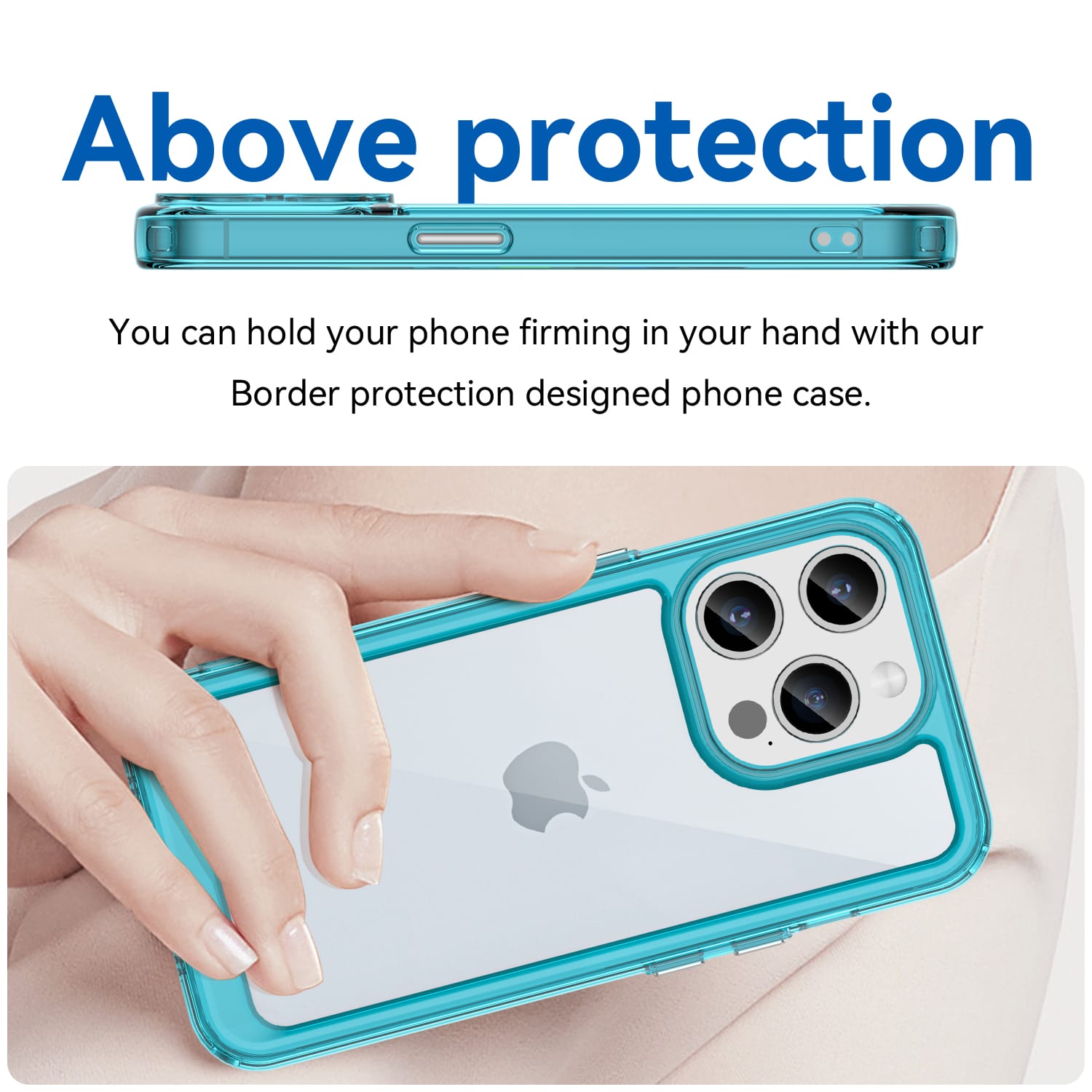 Iphone 15 Pro Soft Gel Case [Clear Blue]