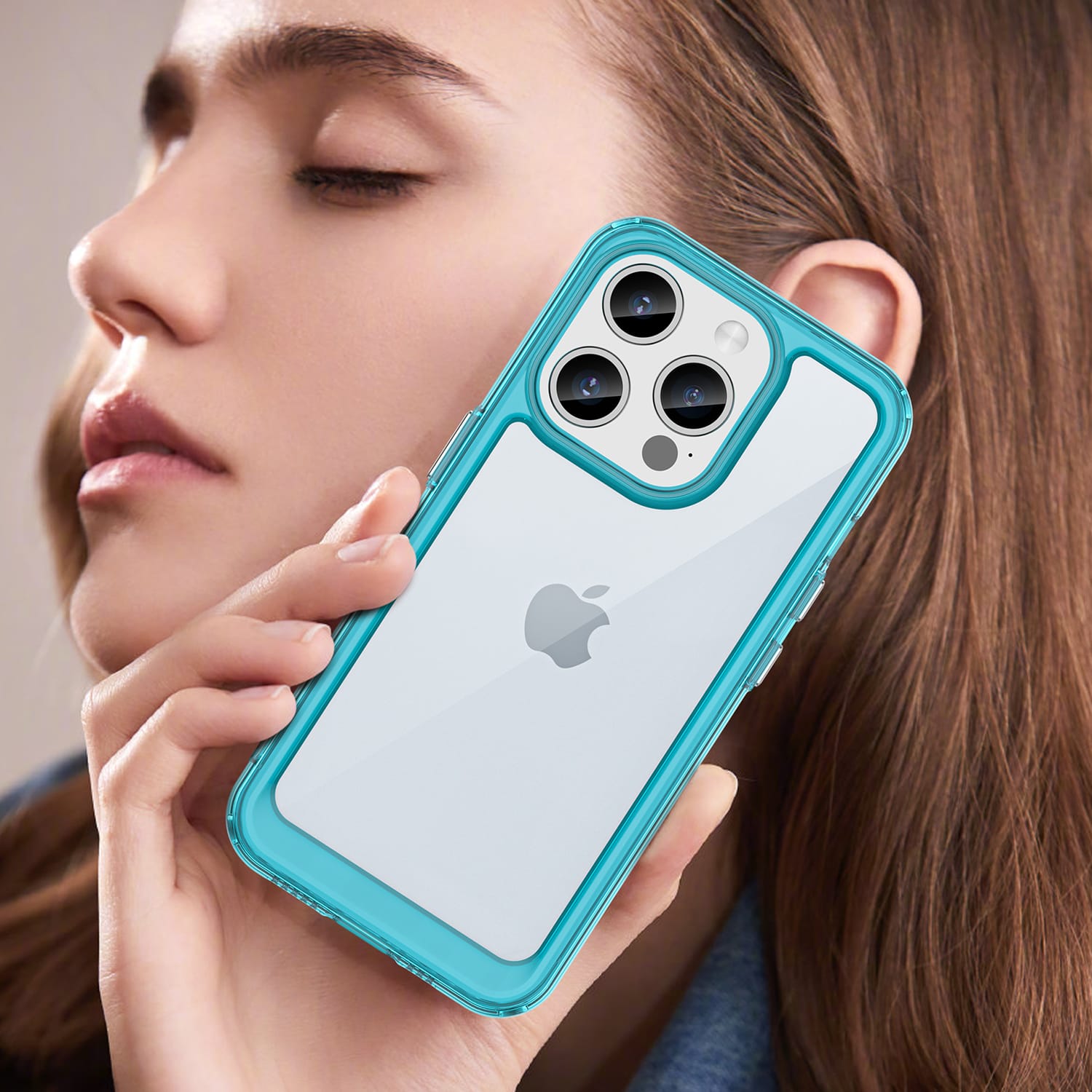 Iphone 15 Pro Soft Gel Case [Clear Blue]