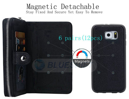 Samsung Galaxy Note 5 Zipper Wallet Case Black