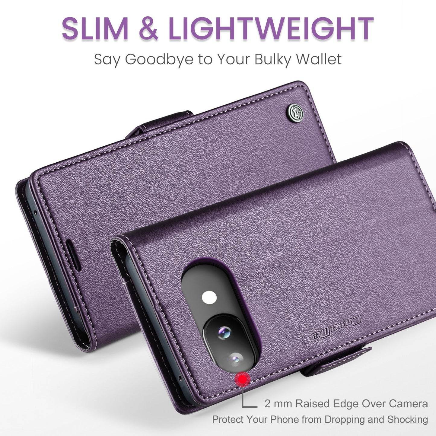 Google Pixel 9A Pu Wallet Case [Purple]