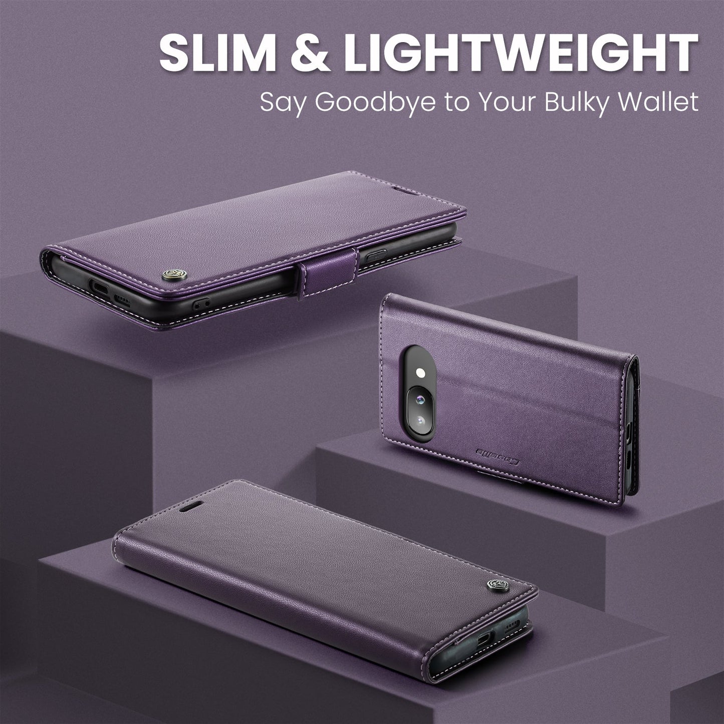 Google Pixel 9A Pu Wallet Case [Purple]