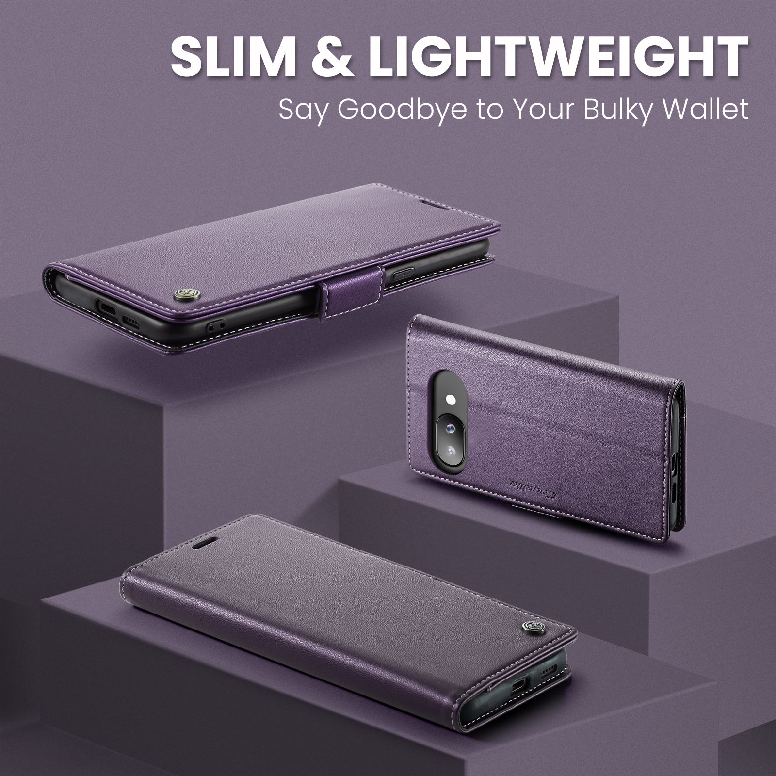Google Pixel 9A Pu Wallet Case [Purple]