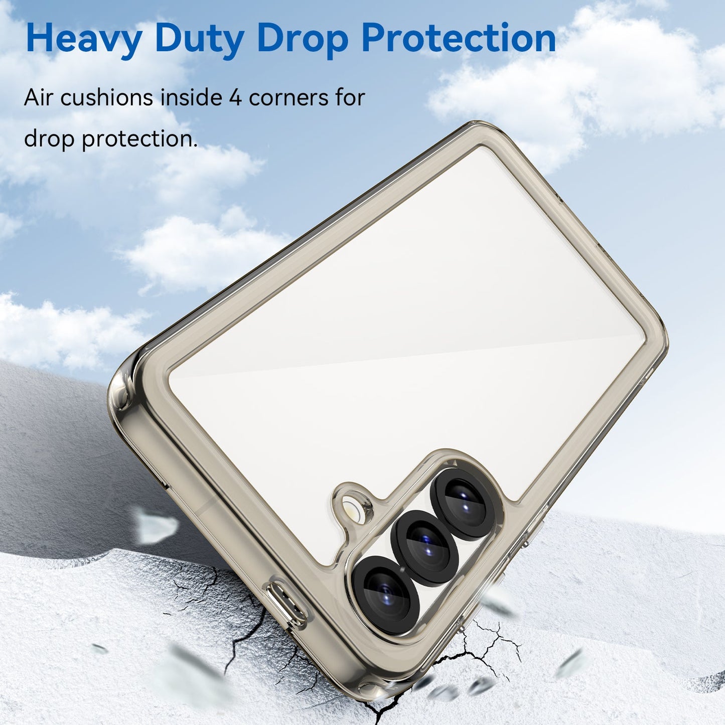 Galaxy S25 Soft Gel Bumper Case [Clear Grey]