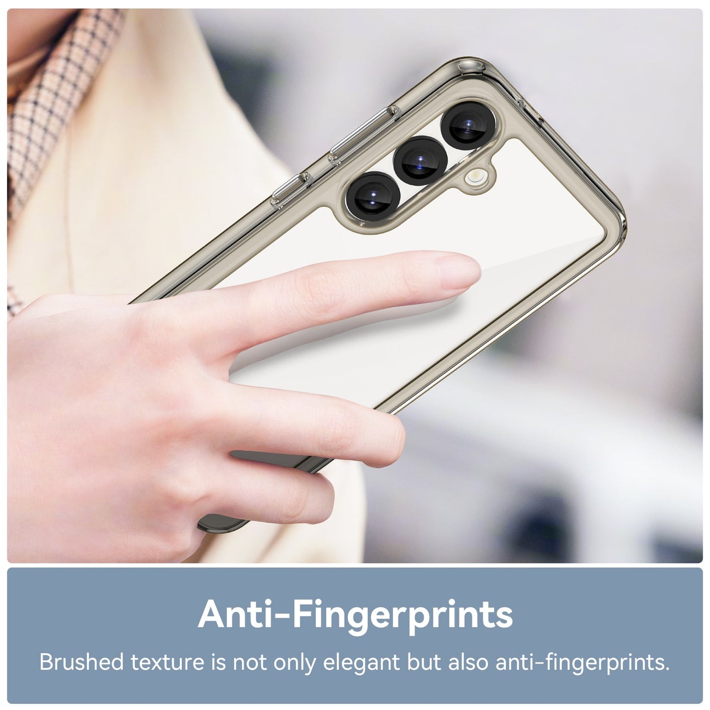Galaxy S25 Soft Gel Bumper Case [Clear Grey]