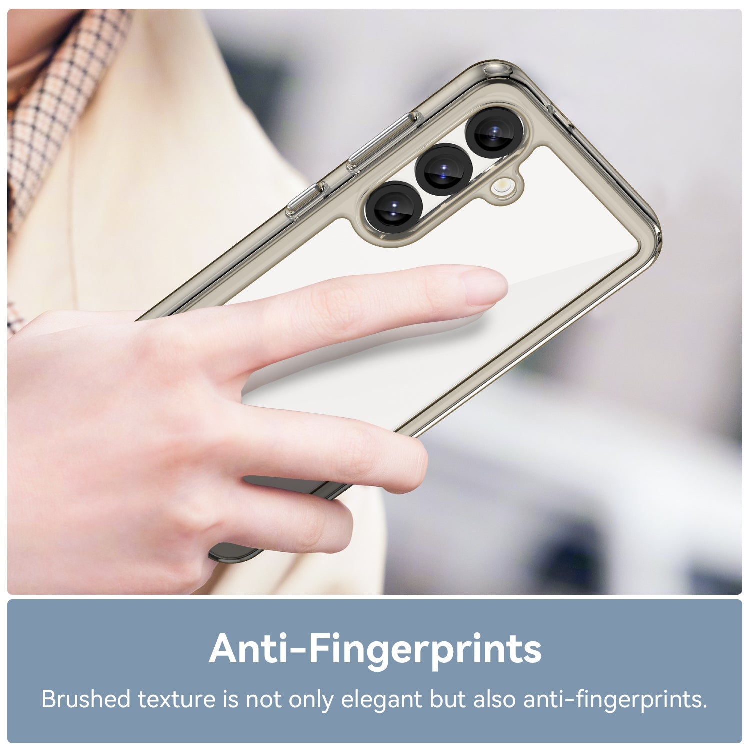 Galaxy S25 Soft Gel Bumper Case [Clear Grey]