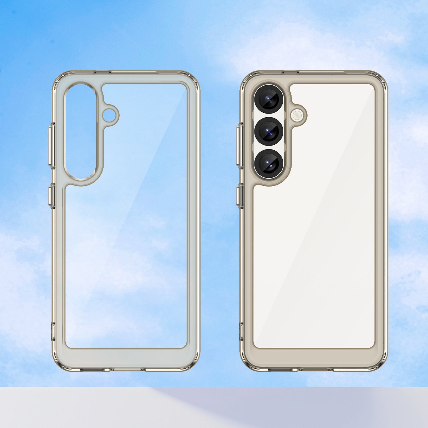 Galaxy S25 Soft Gel Bumper Case [Clear Grey]