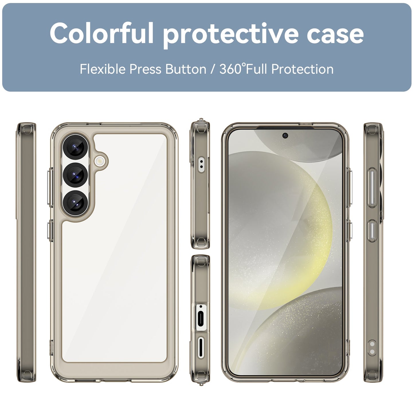 Galaxy S25 Soft Gel Bumper Case [Clear Grey]