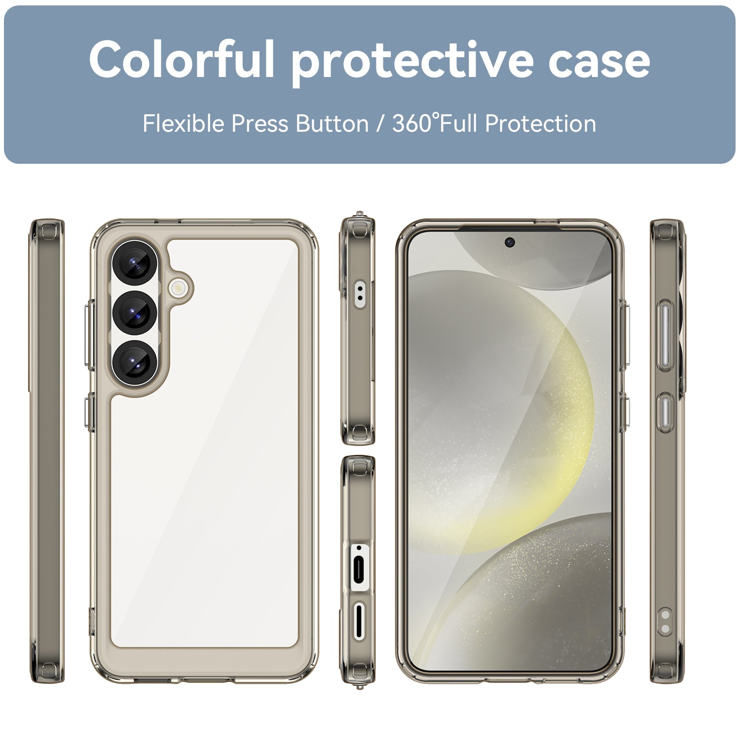 Galaxy S25 Soft Gel Bumper Case [Clear Grey]