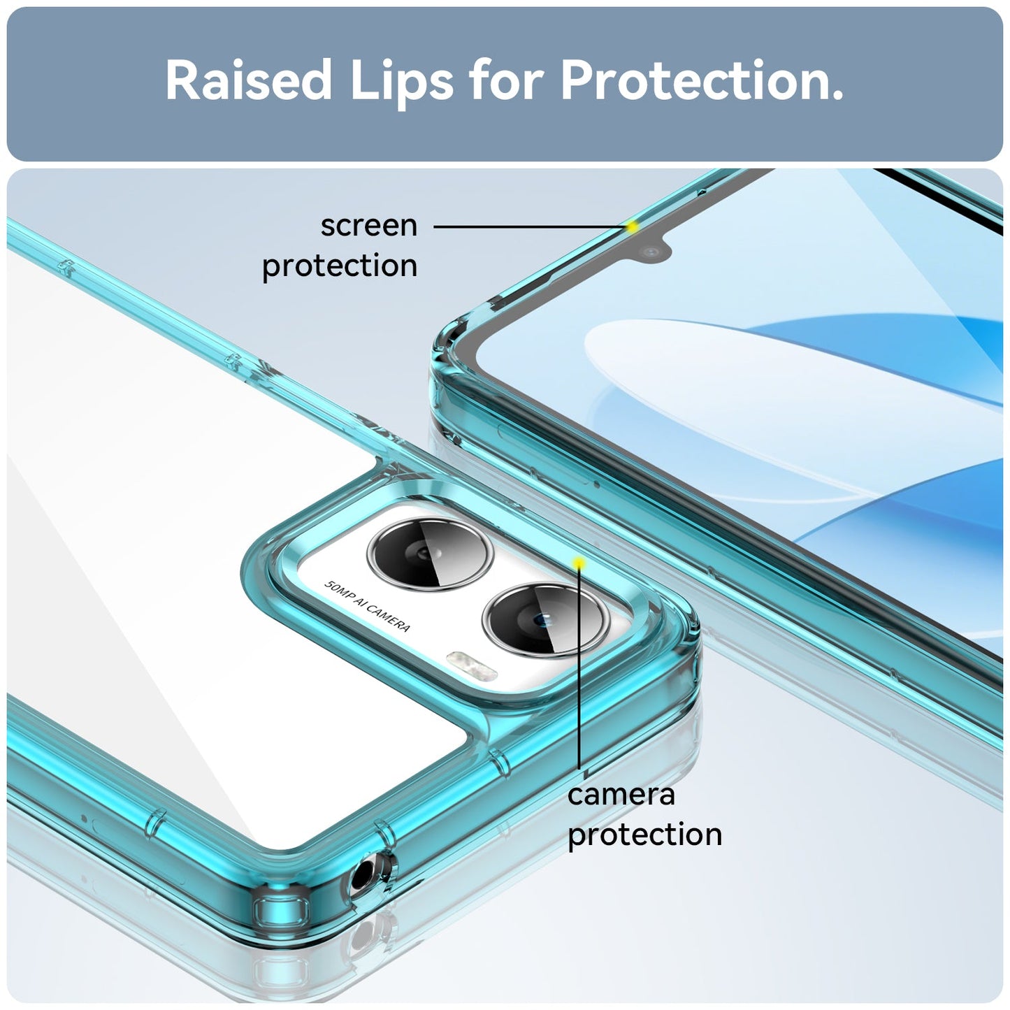 Moto G06 Soft Gel Case [Clear Blue]