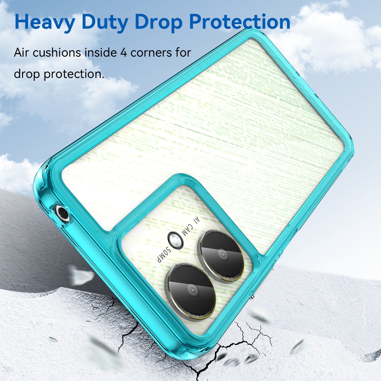 Xiaomi Redmi 13C 4G Soft Gel Bumper Case [Clear Blue]