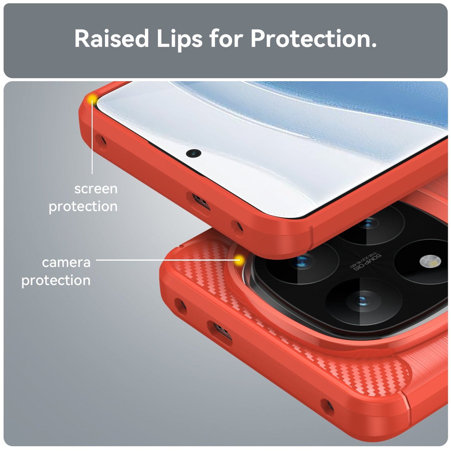 Xiaomi Redmi Note 14 Pro Plus 5G Carbon Fibre Case [Red]