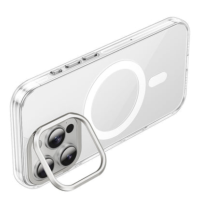 Hoco Premium Magnetic Clear Case w/ 4 Corner Air Cushion, Hidden Lens Stand, Germany Anti Yellowing Material (AS9) [ iPhone 16 Pro]