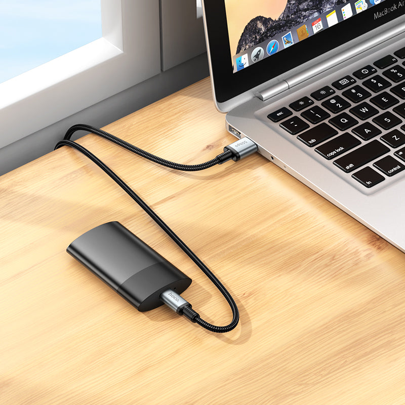 Hoco Usb 3.0 Type C Cable W/ 5Gbps High Speed Data, Fast Charging (Us10) 0.5M