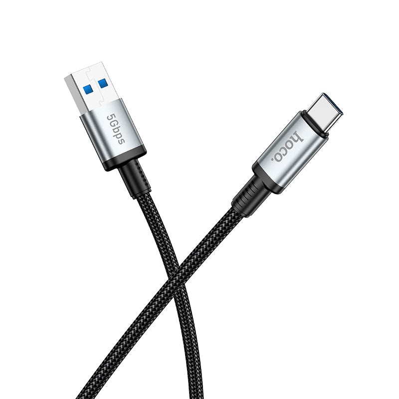 Hoco Usb 3.0 Type C Cable W/ 5Gbps High Speed Data, Fast Charging (Us10) 0.5M