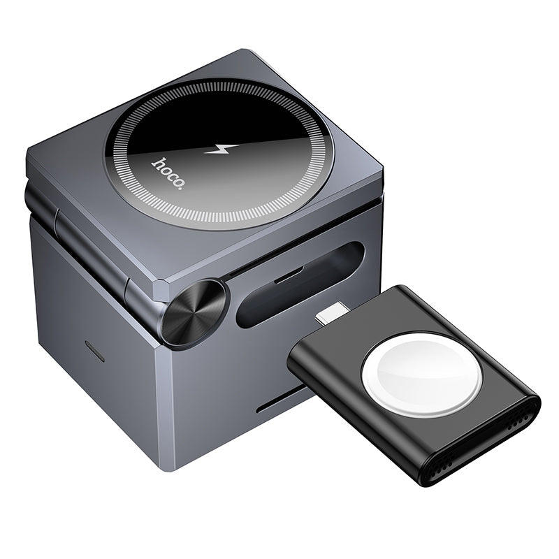 Hoco 15W 3-in-1 Magnetic Wireless Fast Charger with Compact Cube Design (CQ8)
