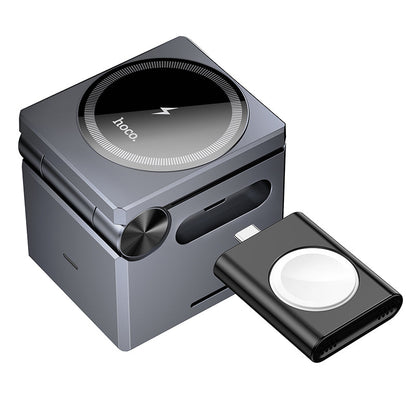 Hoco 15W 3-in-1 Magnetic Wireless Fast Charger with Compact Cube Design (CQ8)