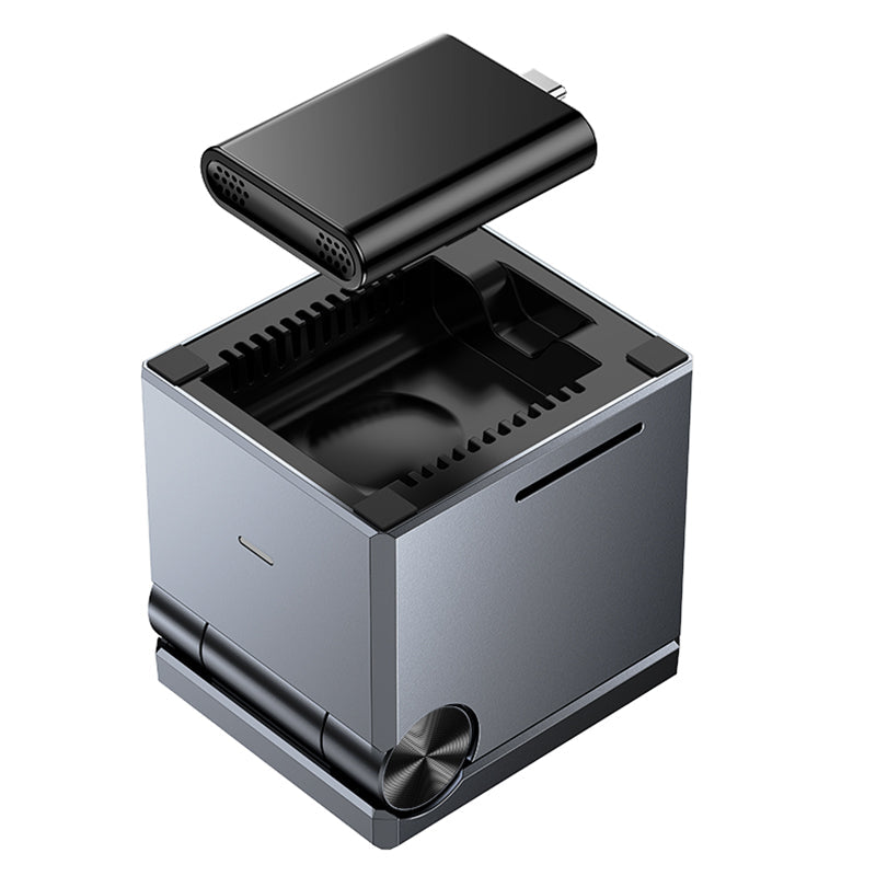 Hoco 15W 3-in-1 Magnetic Wireless Fast Charger with Compact Cube Design (CQ8)