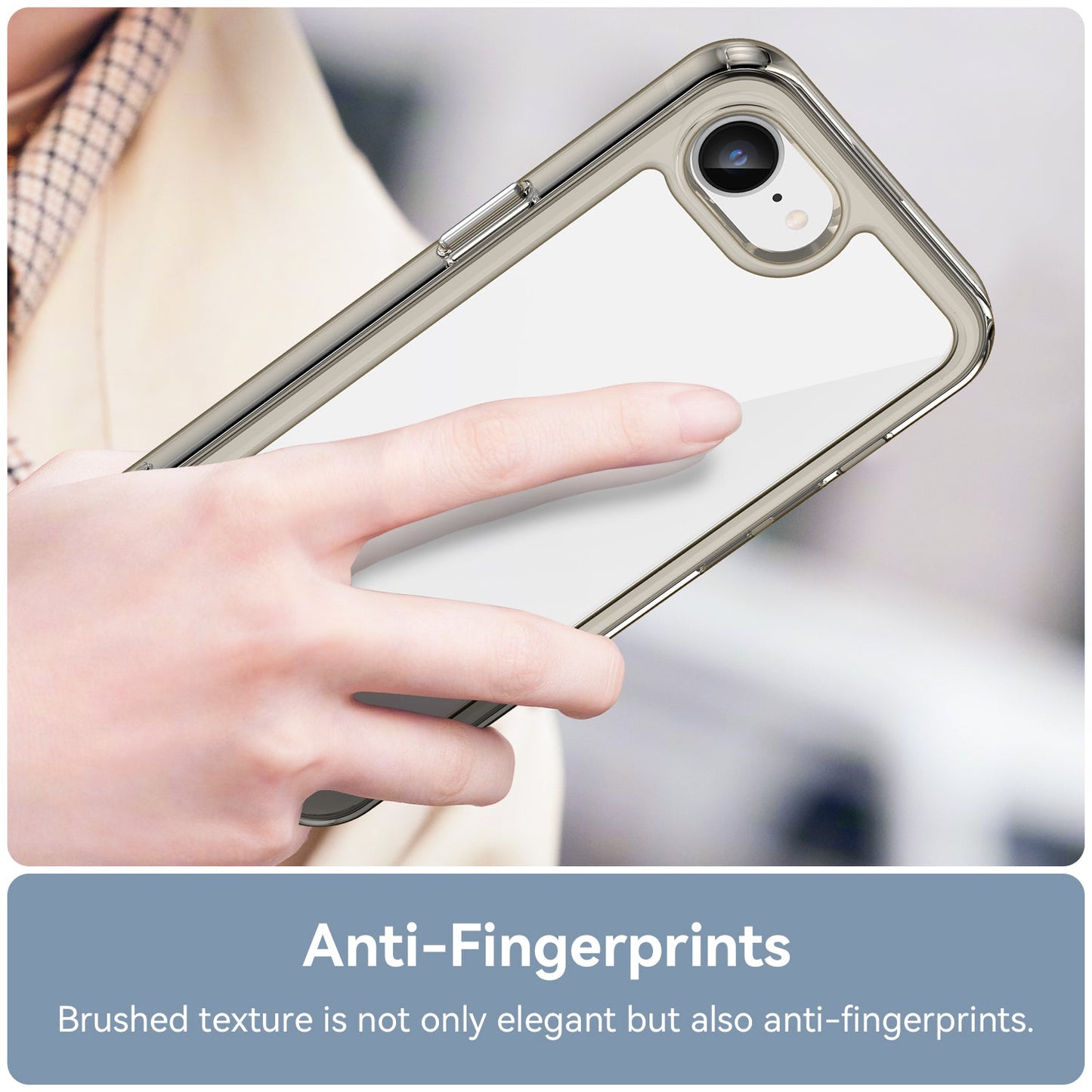 Apple iPhone 16E Soft Gel Case [Clear Grey]
