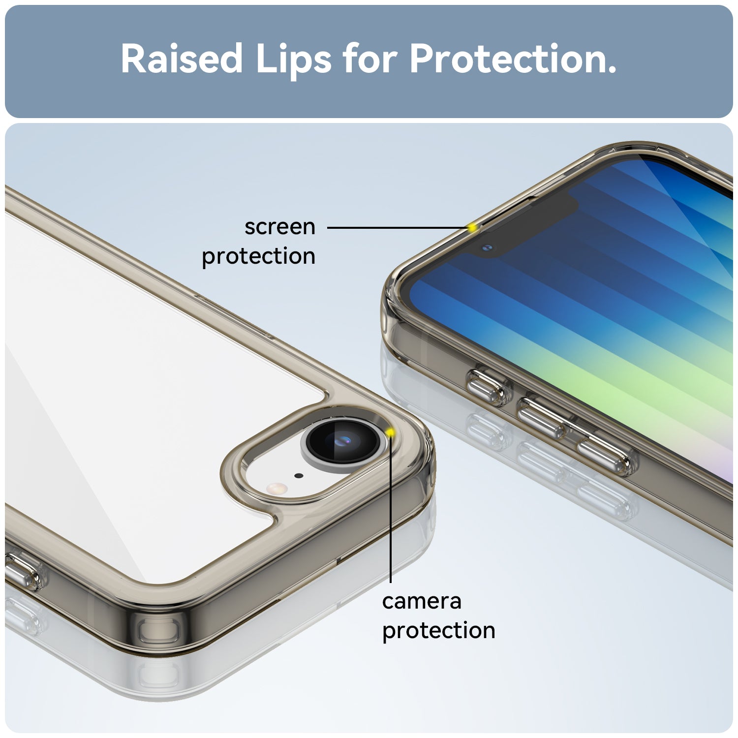 Apple iPhone 16E Soft Gel Case [Clear Grey]