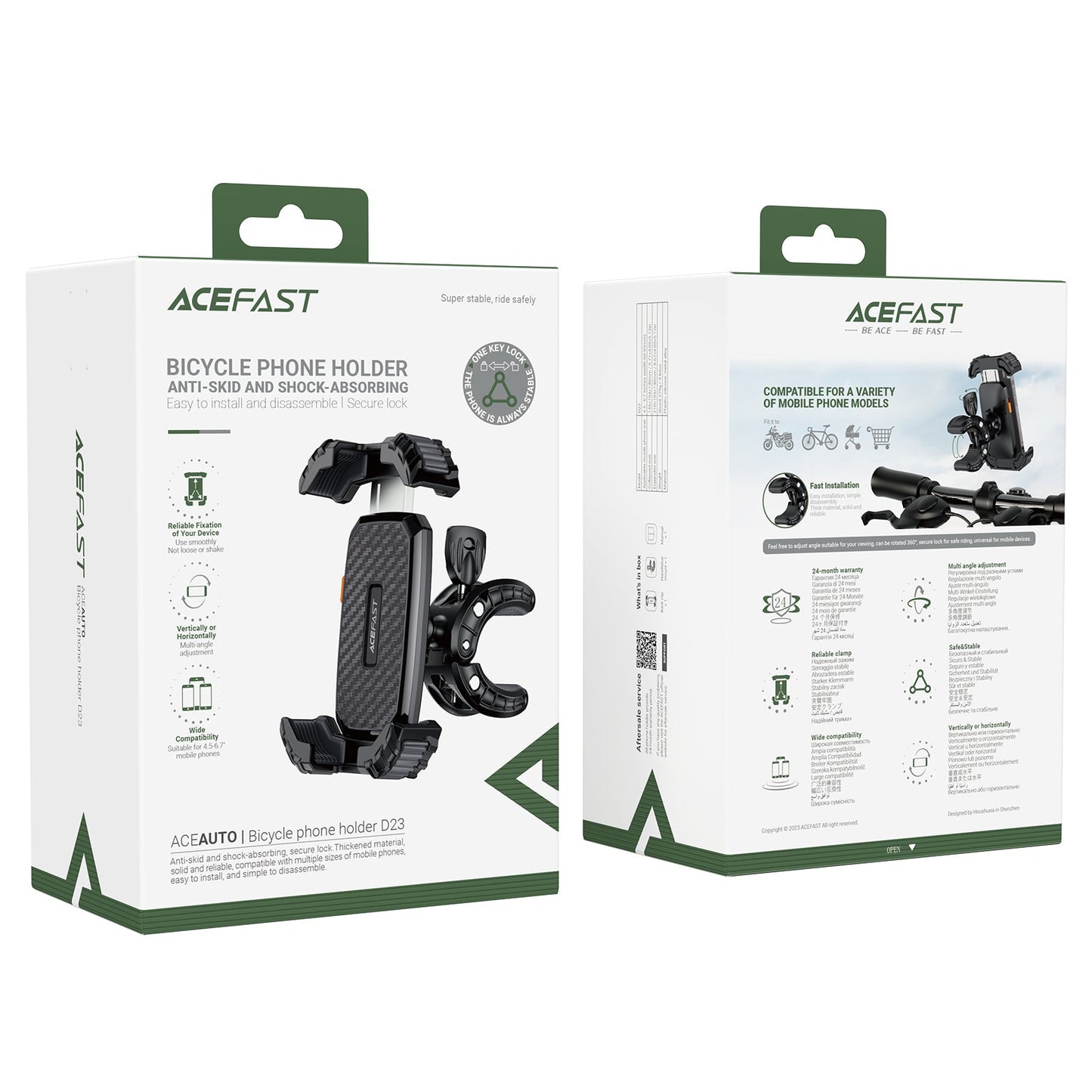 Acefast Premium Bike / Motorbike Phone Holder w/ Anti Skid & Shock Absorbing (D23)