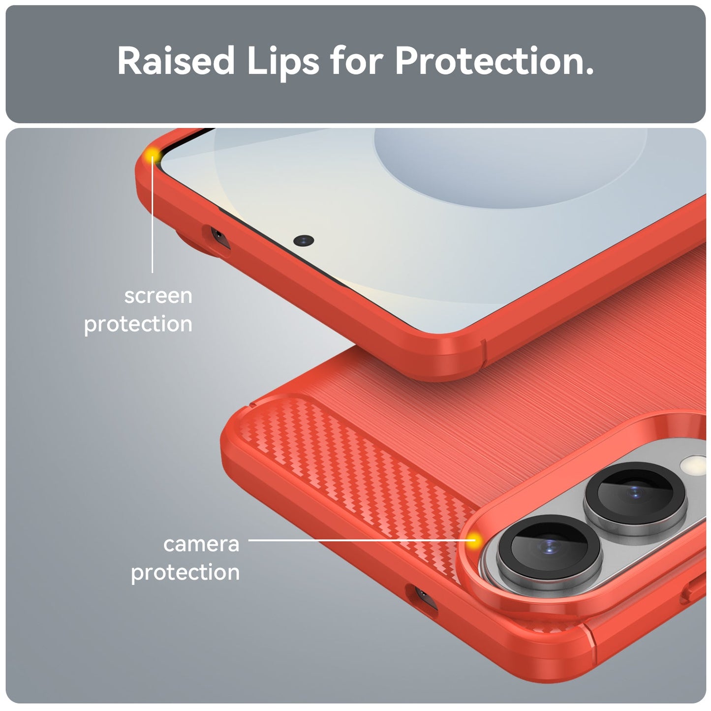 Samsung Galaxy S25 Edge Carbon Fibre Case [Red]