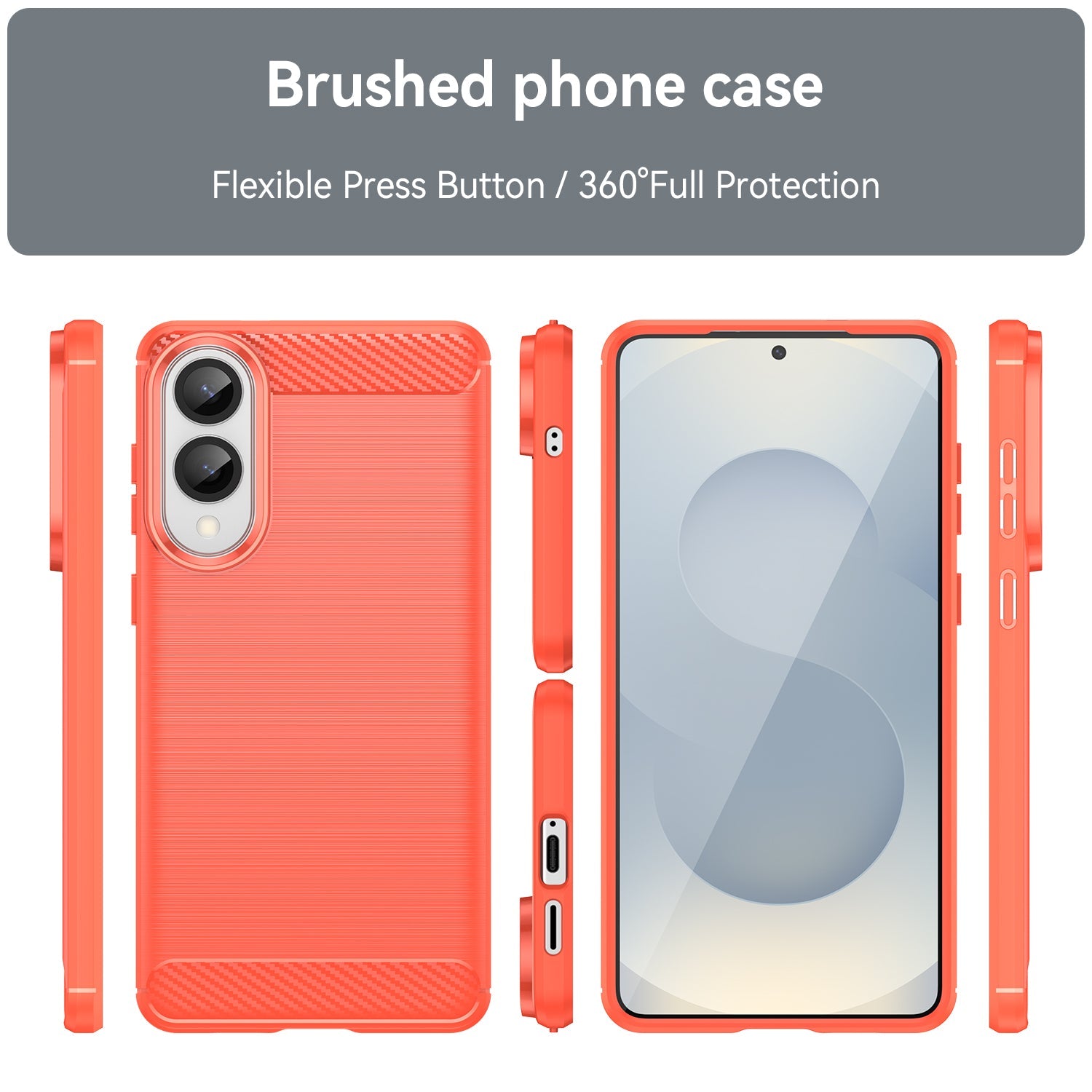 Samsung Galaxy S25 Edge Carbon Fibre Case [Red]