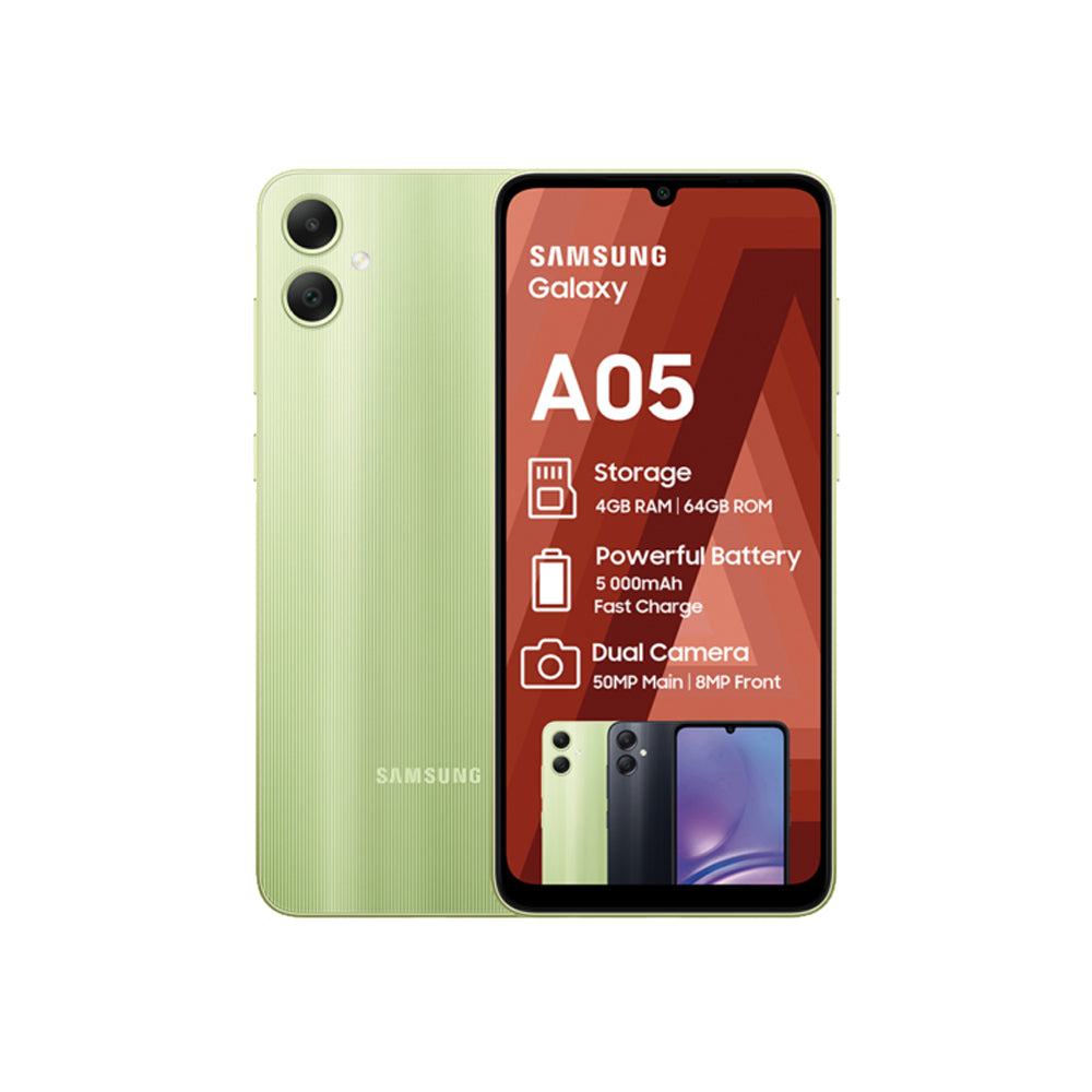 Samsung Galaxy A05 Mobile Phone [64GB / 4GB RAM - Light Green]