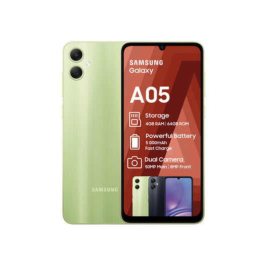 Samsung Galaxy A05 Mobile Phone [64GB / 4GB RAM - Light Green]